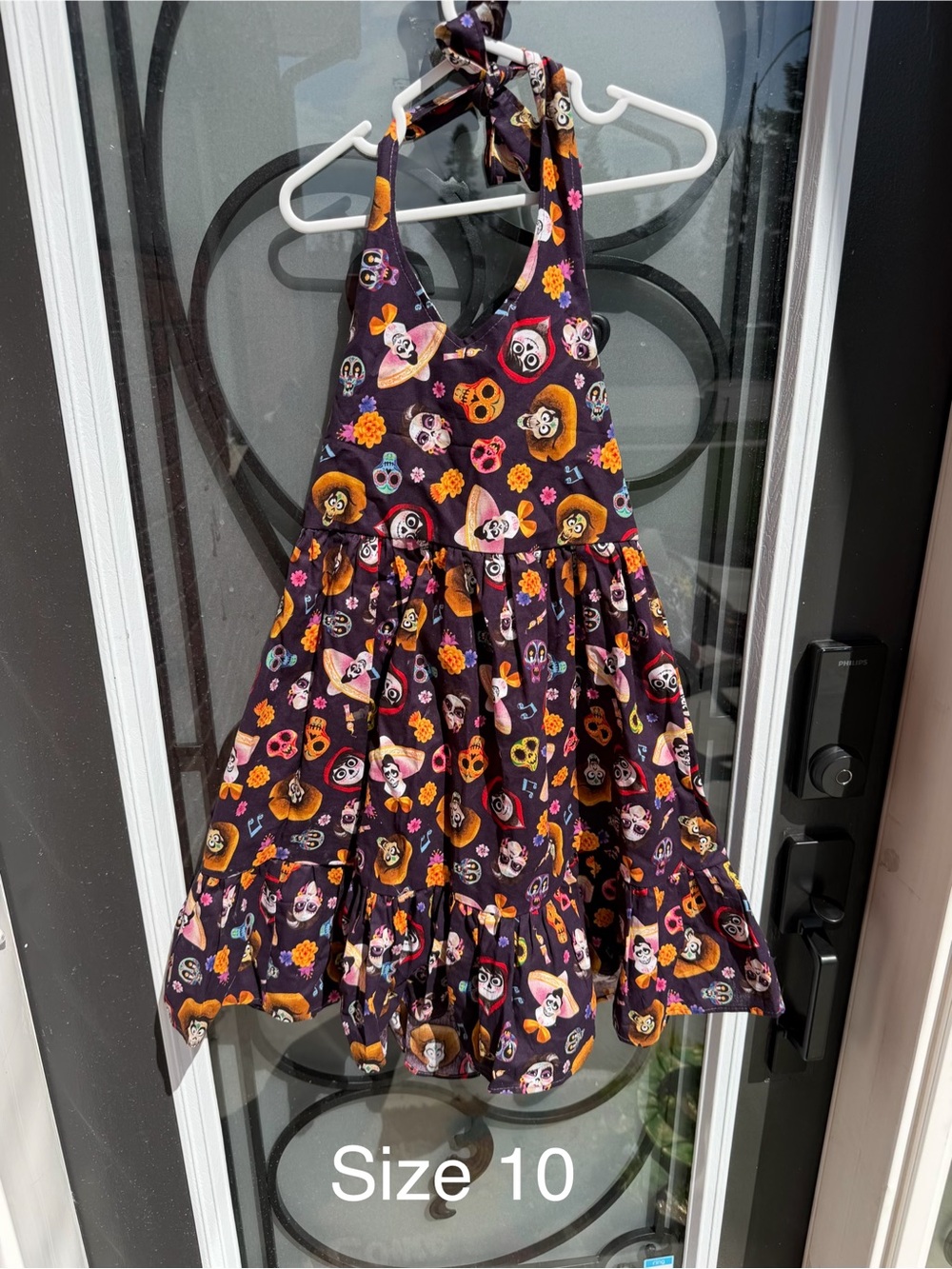 Custom Disney Coco Girls Purple Halter Dress